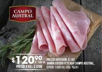 Coto Jamón Cocido Feteado Campo Austral oferta