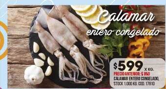 Coto Calamar Entero Congelado oferta