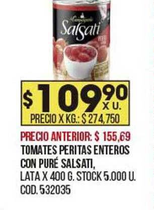 Coto Tomates Peritas Enteros Con Puré Salsati oferta