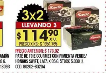 Coto Paté De Foie Gourmet Con Pimienta Verde Hongos Swift oferta