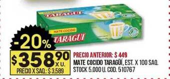 Coto Mate Cocido Taragüí oferta