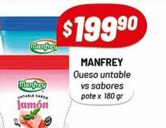 Almacor Manfrey Queso Untable Vs Sabores oferta