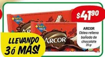 Almacor Arcor Oblea Rellena Bañada De Chocolate oferta