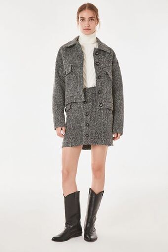 Saco cranberry gris