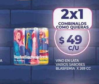Supermercados Toledo Vino En Lata Varios Sabores Blasfemia oferta