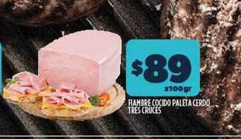 Supermercados Toledo Fiambre Cocido Paleta Cerdo Tres Cruces oferta