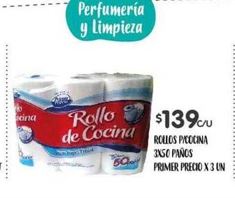 Supermercados Toledo Rollos P Cocina 3x50 Paños Primer Precio oferta