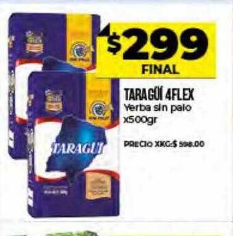 Supermayorista Vital Taragüí 4flex Yerba Sin Palo oferta