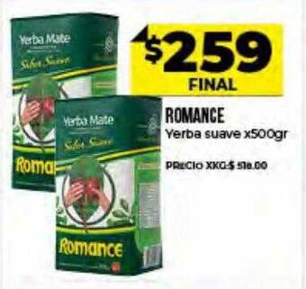 Supermayorista Vital Romance Yerba Suave oferta