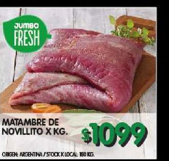 Jumbo Matambre de novillito x kg oferta