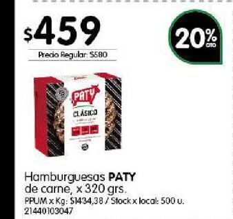 Jumbo Hamburguesas paty oferta