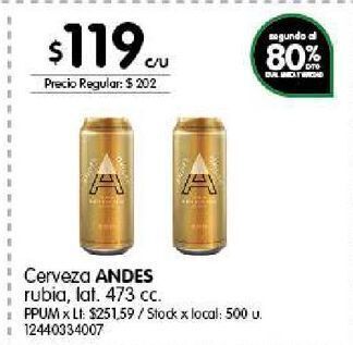 Jumbo Cerveza andes oferta