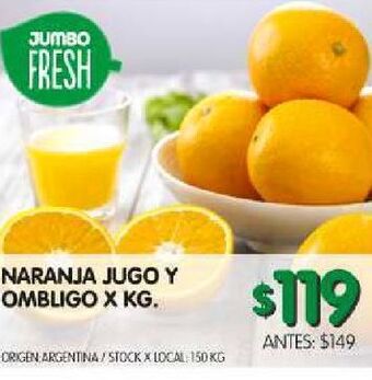 Jumbo Naranja jugo oferta
