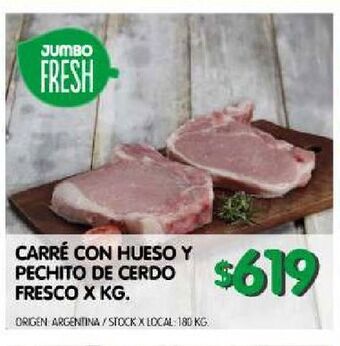 Jumbo Carré con hueso y pechito de cerdo oferta