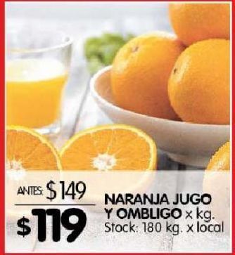 Disco Naranjas para jugo y ombligo x kg oferta