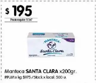 Disco Manteca santa clara x 200g oferta