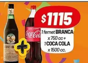Almacor 1 Fernet Branca + 1 Coca Cola oferta