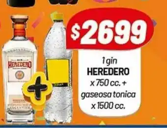 Almacor 1 Gin Heredero + Gaseosa Tonica oferta