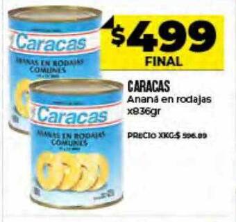 Supermayorista Vital Caracas Ananá En Rodajas oferta