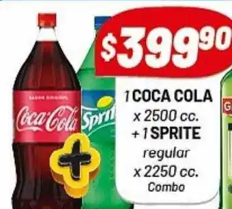 Almacor 1 Coca Cola + 1 Sprite Regular oferta