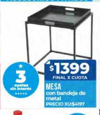 Supermayorista Vital Mesa Con Bandeja De Metal oferta