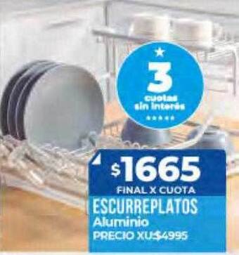Supermayorista Vital Escurreplatos Aluminio oferta