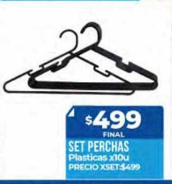 Supermayorista Vital Set Perchas Plasticas oferta