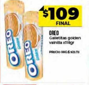 Supermayorista Vital Oreo Galletitas Golden Vainilla oferta