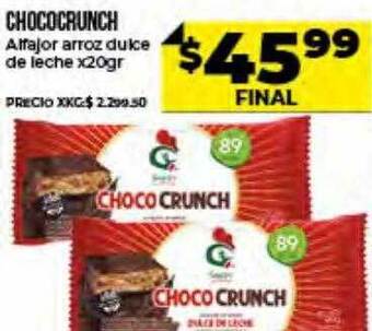 Supermayorista Vital Chococrunch Alfajor Arroz Dulce De Leche oferta