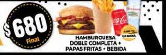 Supermayorista Vital Hamburguesa Doble Completa + Papas Fritas + Bebida oferta