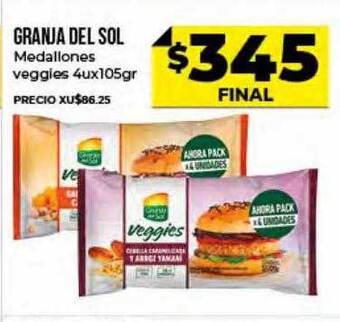 Supermayorista Vital Granja Del Sol Medallones Veggies oferta