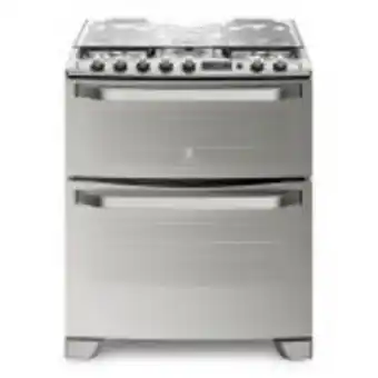 Novogar Cocina inoxidable 76cm gas 5 hornallas doble horno triple llama electrolux oferta