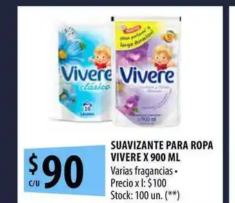 Punto Mayorista Suavizante Para Ropa Vivere x 900ml oferta