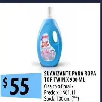 Punto Mayorista Suavizante Para Ropa Top Twin x 900ml oferta