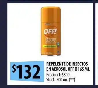 Punto Mayorista Off Repelente De Insectos En Aerosol x 165ml oferta