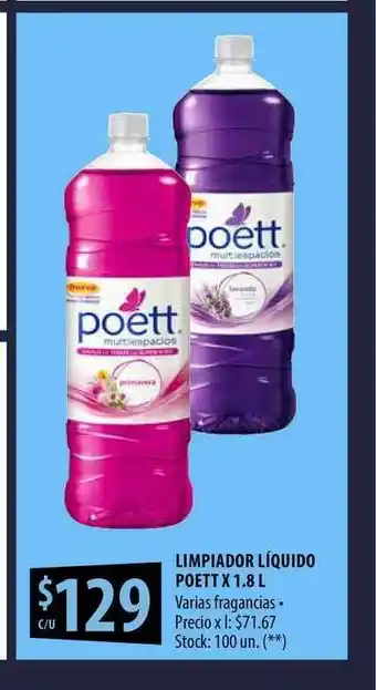 Punto Mayorista Poett Limpiador Líquido x 1.8L oferta