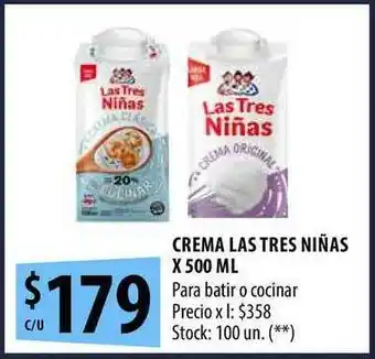 Punto Mayorista Crema Las Tres Niñas x 500ml oferta