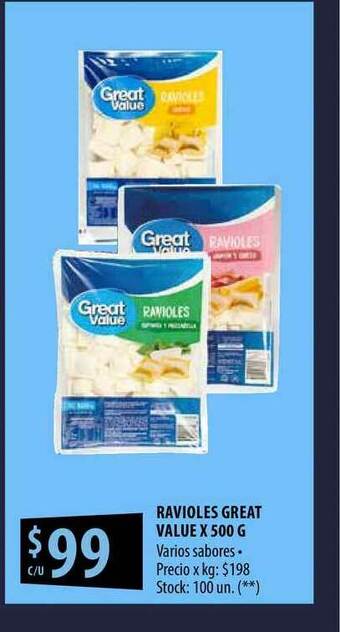Punto Mayorista Ravioles Great Value x 500g oferta