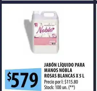 Punto Mayorista Jabón Líquido Para Manos Nobla Rosas Blancas x 5l oferta