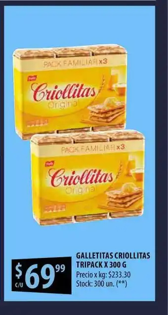 Punto Mayorista Criollitas Galletitas Tripack x 300g oferta