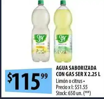 Punto Mayorista Agua Saborizada Con Gas Ser x 2.25L oferta