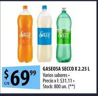 Punto Mayorista Gaseosa Secco x 2.25L oferta