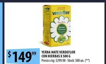 Punto Mayorista Yerba Mate Verdeflor Con Hierbas x 500g oferta