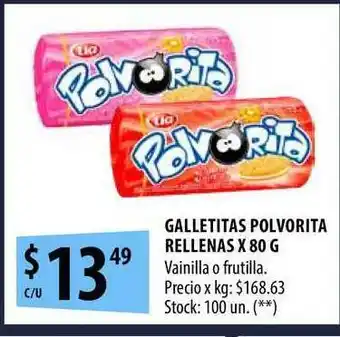 Punto Mayorista Galletitas Polvorita Rellenas x 80g oferta