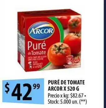 Punto Mayorista Arcor Puré De Tomate x 520g oferta
