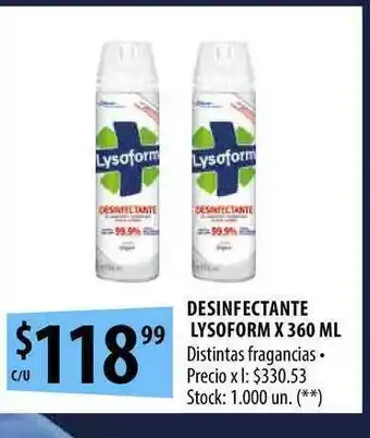 Punto Mayorista Desinfectante Lysoform x 360ml oferta
