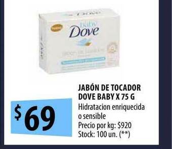 Punto Mayorista Jabón De Tocador Dove Baby x 75g oferta