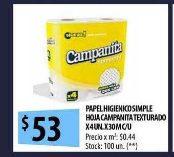Punto Mayorista Papel Higienico Simple Hoja Campanita Texturado oferta