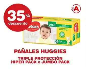 Atomo Conviene Huggies Pañales Triple Protección Hiper pack o Jumbo pack oferta