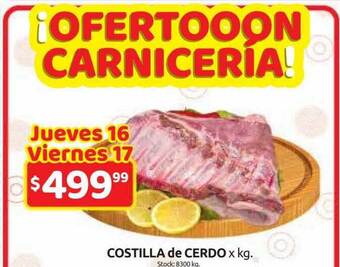 Cordiez Costilla De Cerdo oferta